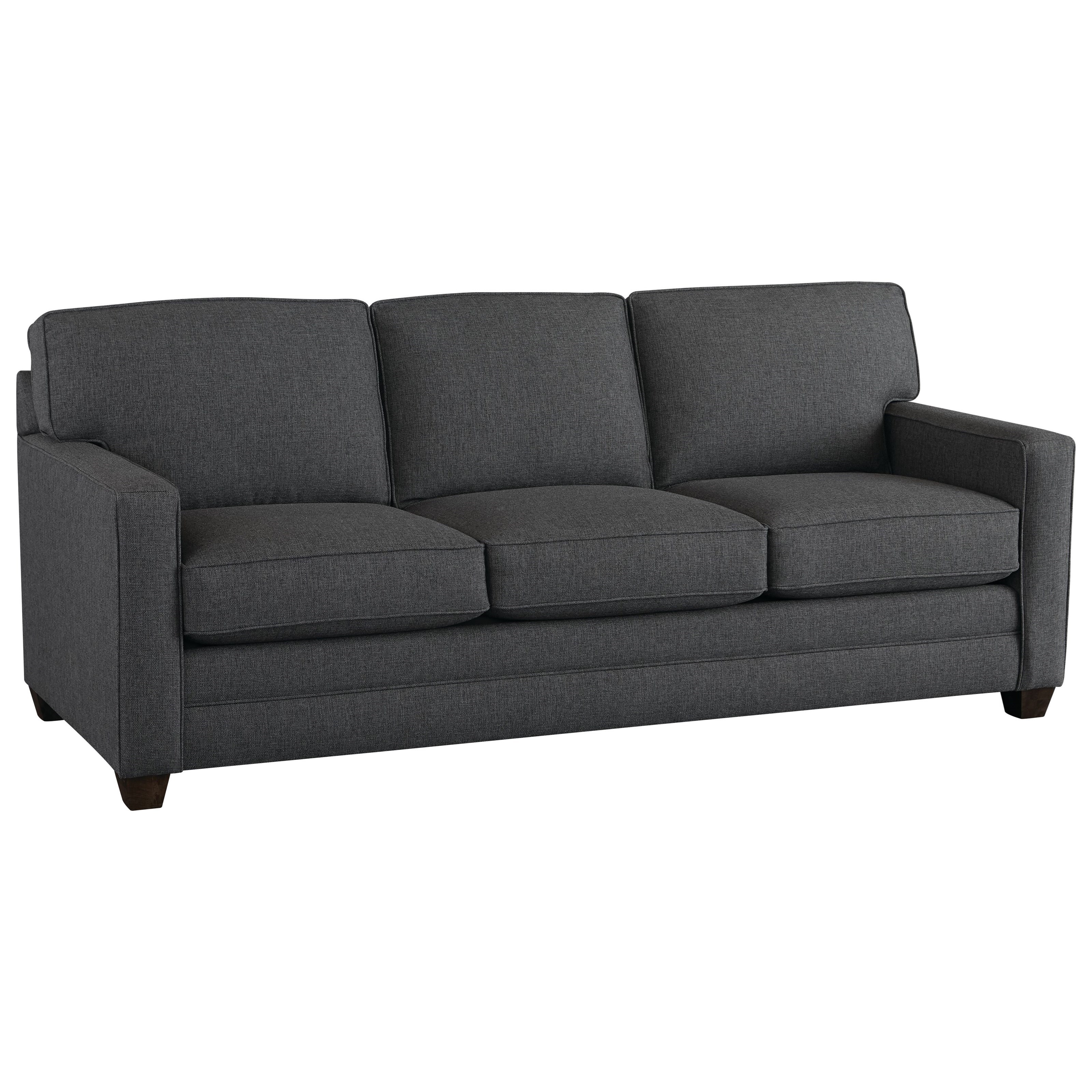 Bassett Alexander Casual Sofa with Track Arms Wayside Furniture Sofas